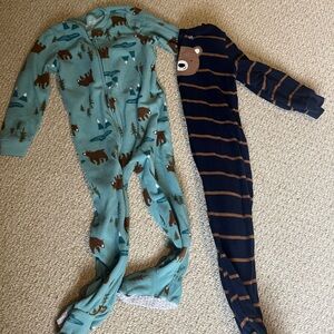 Kids Bear Print One Piece Pajamas - Size 4T